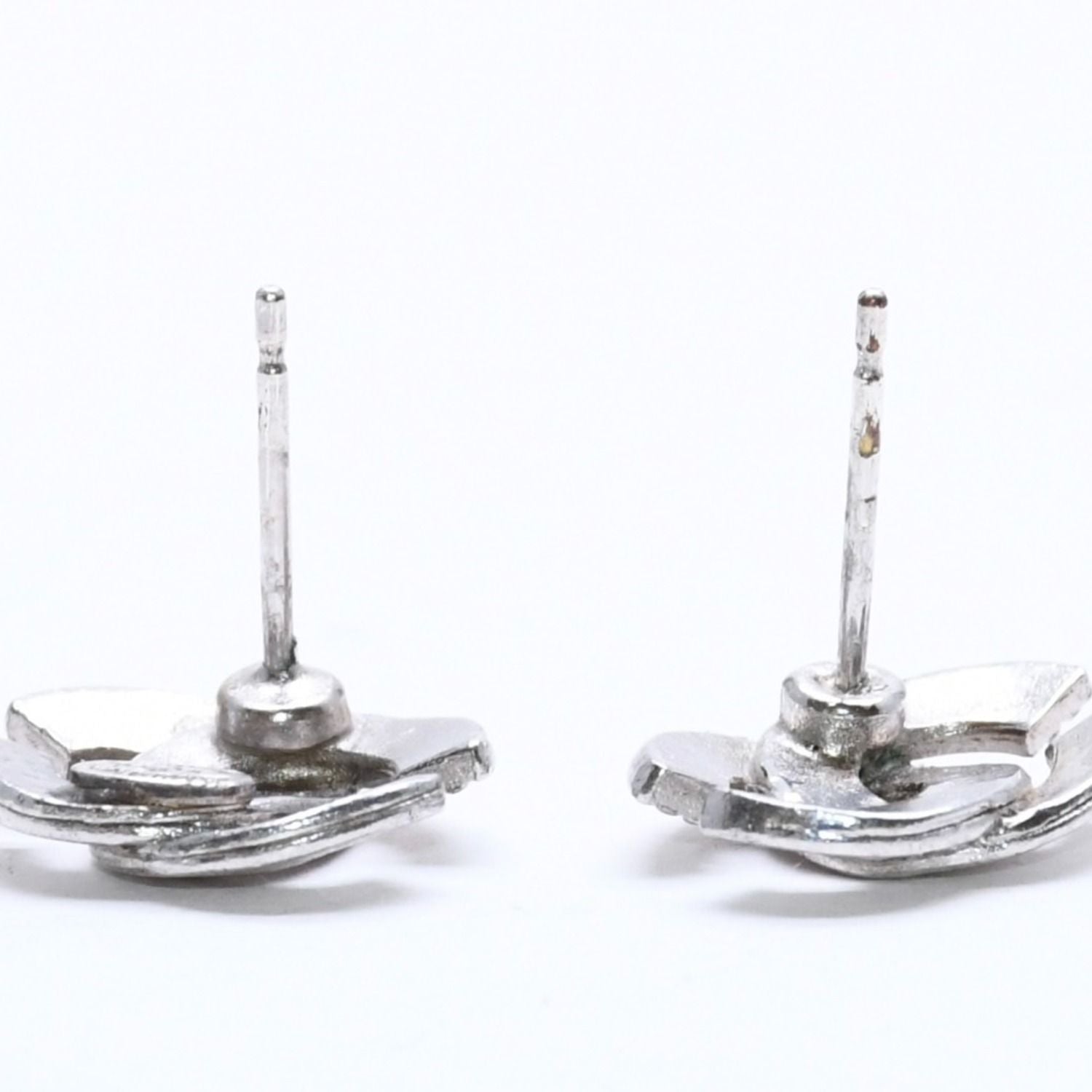 Chanel Earrings CC Logo Silver Metal — view 8