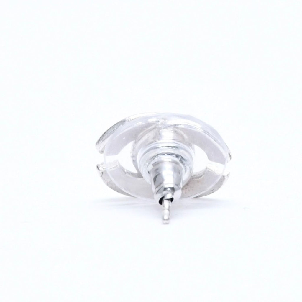 Chanel Earrings CC Logo Silver Metal — view 6