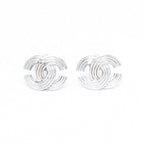 Chanel Earrings CC Logo Silver Metal