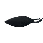 Prada Triangle Logo Tessuto Pocono Nylon Leather Shoulder Bag Crossbody Black — view 8