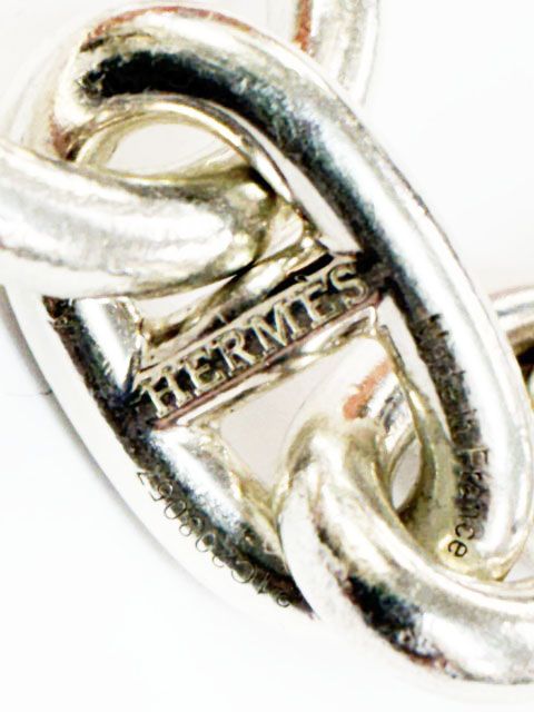 Hermes Chaine D'ancre MM 16 Links Silver Bracelet — view 6