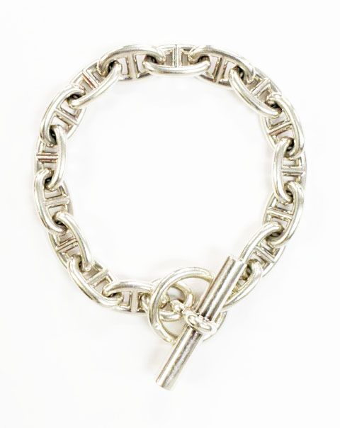 Hermes Chaine D'ancre MM 16 Links Silver Bracelet