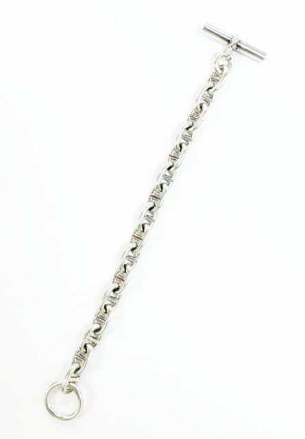 Hermes Chaine D'ancre MM 16 Links Silver Bracelet — view 2