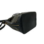 Celine Vintage Macadam Blason Pattern Leather Drawstring Shoulder Bag Pochette — view 7