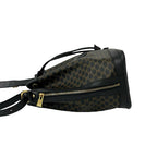 Celine Vintage Macadam Blason Pattern Leather Drawstring Shoulder Bag Pochette — view 5