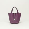Hermes Picotin Lock PM 18 PM Tote Bag Taurillon Clemence Tosca Pink Silver