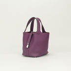 Hermes Picotin Lock PM 18 PM Tote Bag Taurillon Clemence Tosca Pink Silver — view 2