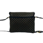 Celine Macadam Blason Pattern Triomphe Logo Leather Shoulder Bag Pochette Black — view 3
