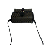 Celine Macadam Blason Pattern Triomphe Logo Leather Shoulder Bag Pochette Black — view 4