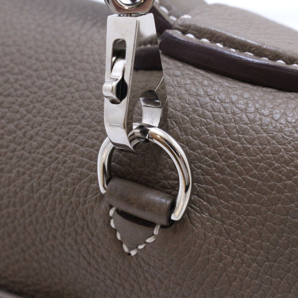Hermes Sac Vanquatre 29 24/24 Shoulder Bag Evercolor Veau Swift Etoupe Palladium — view 5