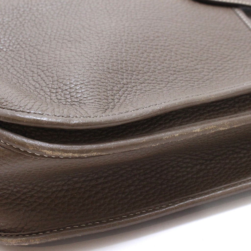 Hermes Evelyne III Trois PM Shoulder Bag Taurillon Clemence Etoupe Palladium — view 8