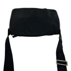 Prada Triangle Logo Tessuto Nylon Saffiano Leather Shoulder Bag Crossbody Black — view 4