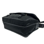 Prada Triangle Logo Tessuto Nylon Saffiano Leather Shoulder Bag Crossbody Black — view 8