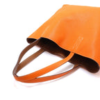 Hermes Double Sens 45 Reversible Tote Bag Taurillon Clemence Orange Gold — view 3