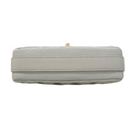 Chanel Shoulder Bag Quilted Lambskin Gray Champagne Gold — view 3