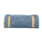Louis Vuitton Shoulder Bag Monogram Denim Carryall NM MM Blue — view 3