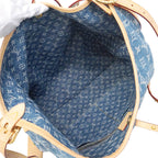 Louis Vuitton Shoulder Bag Monogram Denim Carryall NM MM Blue — view 4