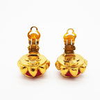 Chanel Earrings Vintage CC Logo Gold Plated — view 6