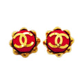 Chanel Earrings Vintage CC Logo Gold Plated
