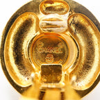 Chanel Earrings Vintage Logo Gold Plated Faux Pearl — view 4