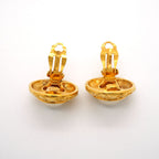 Chanel Earrings Vintage Logo Gold Plated Faux Pearl — view 7