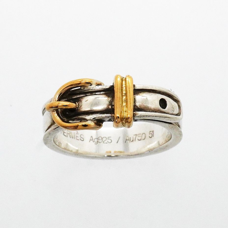 Hermes Ring Ceinture 18k Yellow Gold 925 Sterling Silver — view 2