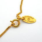 Chanel Necklace Vintage CC Logo Gold Plated Rhinestone — view 4