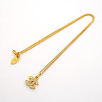 Chanel Necklace Vintage CC Logo Gold Plated Rhinestone — view 3