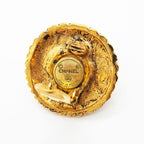 Chanel Earrings Vintage Round Circle Gold Plated Faux Pearl — view 4