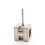 Hermes Earrings H Cube Cage D'h Metal Silver Ivory — view 6
