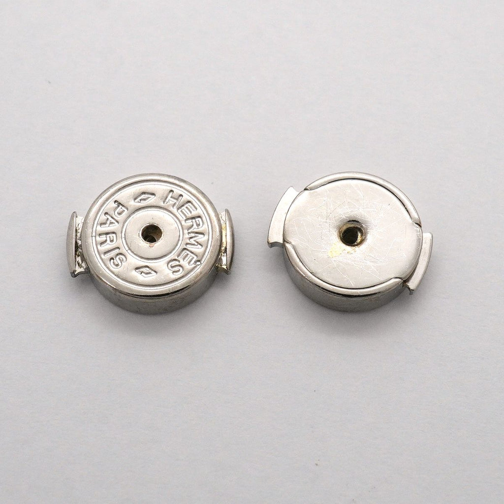 Hermes Earrings H Cube Cage D'h Metal Silver Ivory — view 4