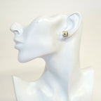 Hermes Earrings H Cube Cage D'h Metal Silver Ivory — view 5