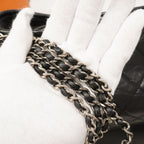 Chanel Shoulder Bag Gabrielle Leather Black Gold Silver — view 7