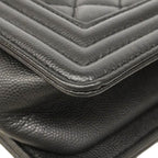 Chanel Shoulder Bag Boy Caviar Leather Black Gold — view 6