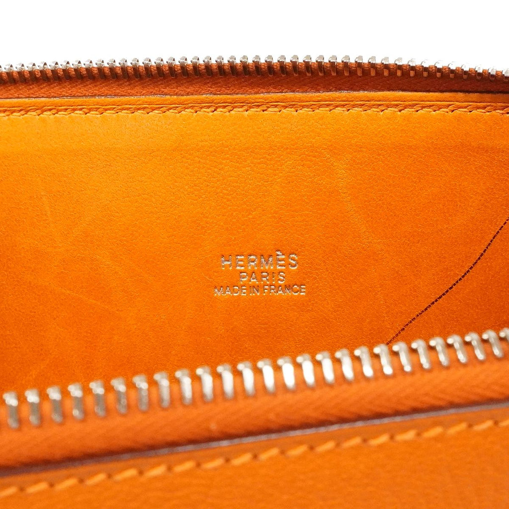 Hermes Handbag Bolide 31 Chevre Orange Silver — view 5