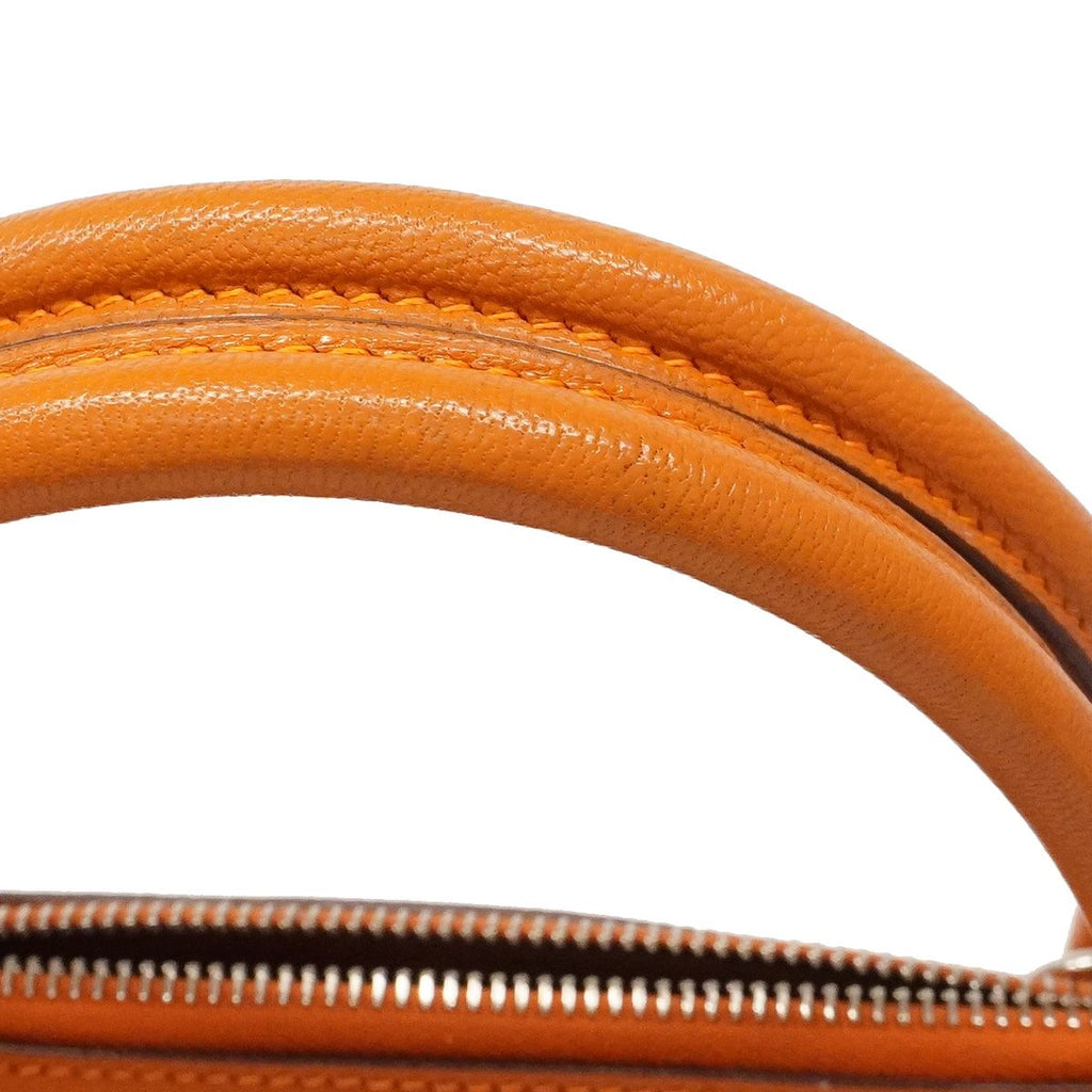 Hermes Handbag Bolide 31 Chevre Orange Silver — view 7