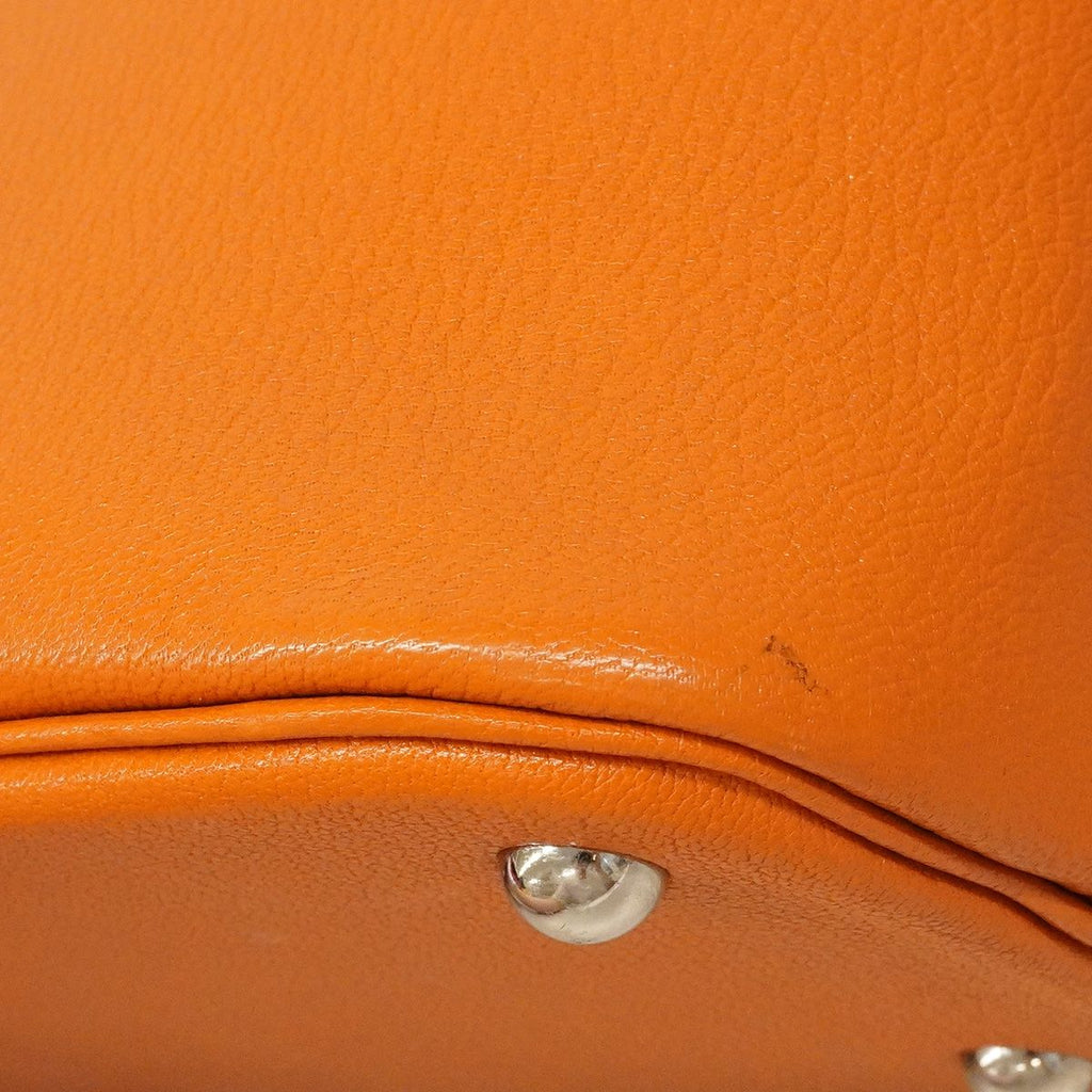 Hermes Handbag Bolide 31 Chevre Orange Silver — view 6