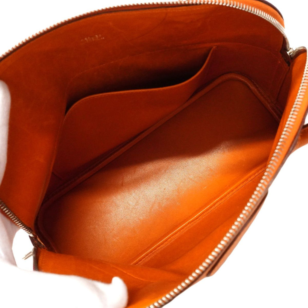 Hermes Handbag Bolide 31 Chevre Orange Silver — view 4