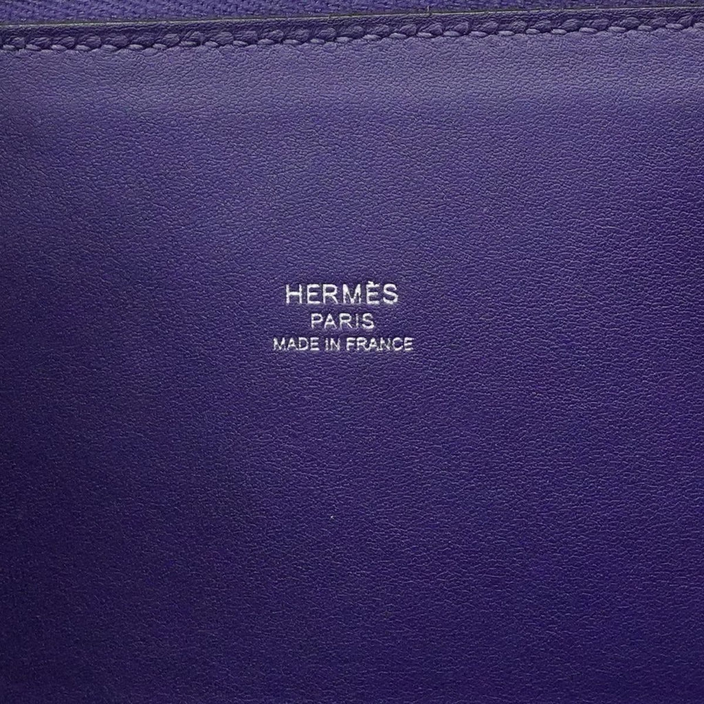 Hermes Handbag Bolide 31/1923 Tresage Veau Epsom Blue Silver 2-Way Back — view 5