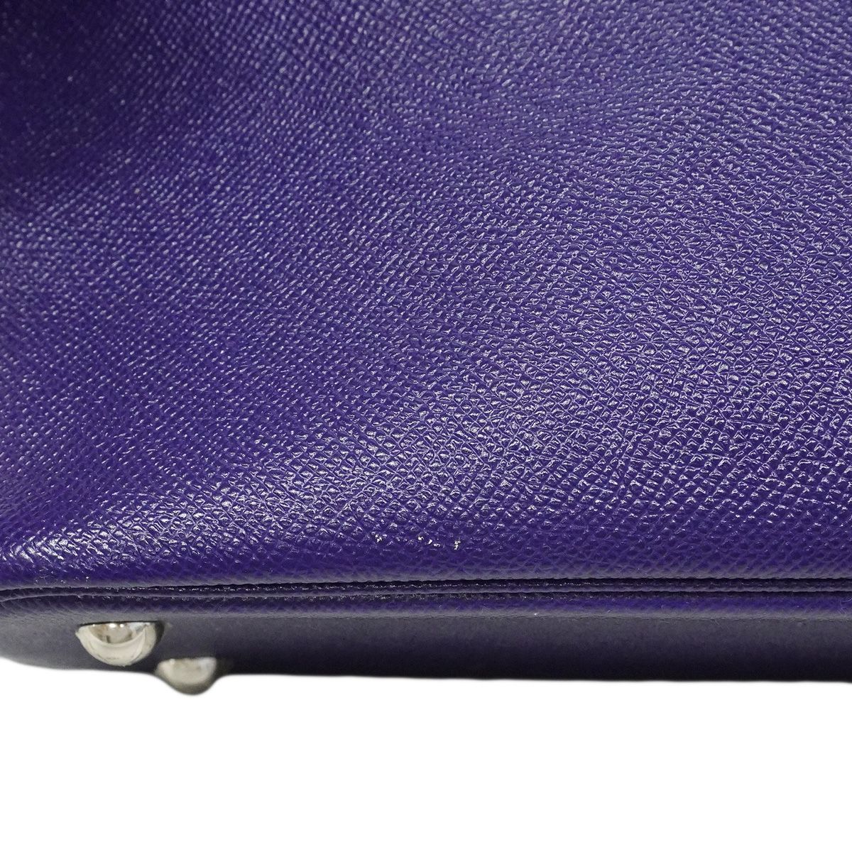 Hermes Handbag Bolide 31/1923 Tresage Veau Epsom Blue Silver 2-Way Back — view 8