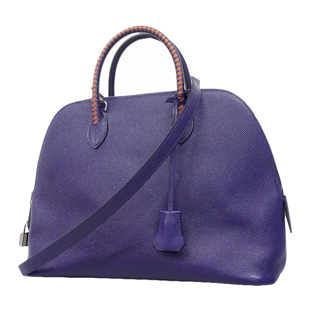 Hermes Handbag Bolide 31/1923 Tresage Veau Epsom Blue Silver 2-Way Back