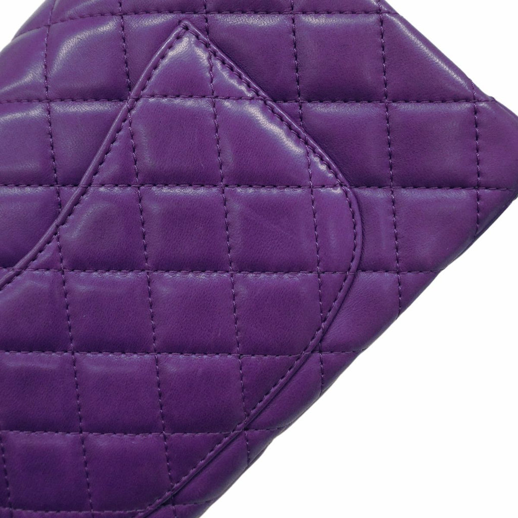 Chanel Shoulder Bag 2.55 Lambskin Purple Silver — view 8