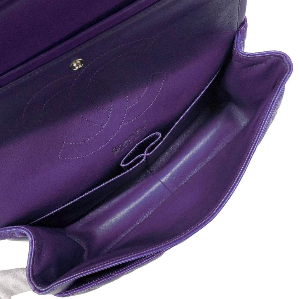 Chanel Shoulder Bag 2.55 Lambskin Purple Silver — view 4