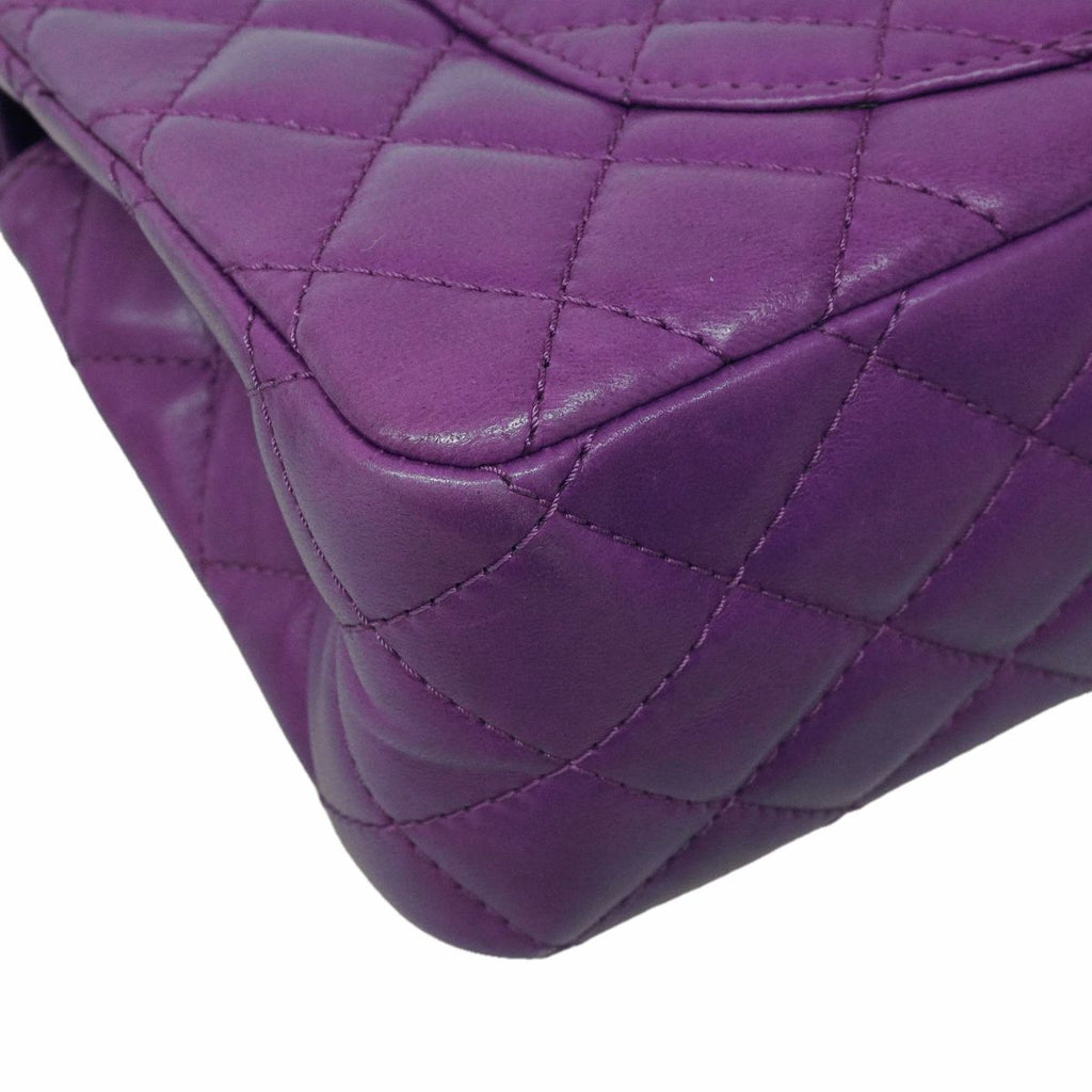 Chanel Shoulder Bag 2.55 Lambskin Purple Silver — view 6