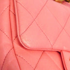 Chanel Shoulder Bag Quilted Lambskin Pink Gold — view 7