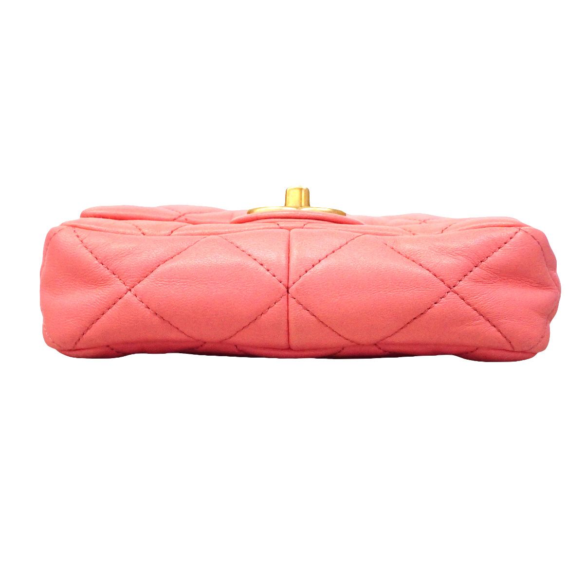 Chanel Shoulder Bag Quilted Lambskin Pink Gold — view 3