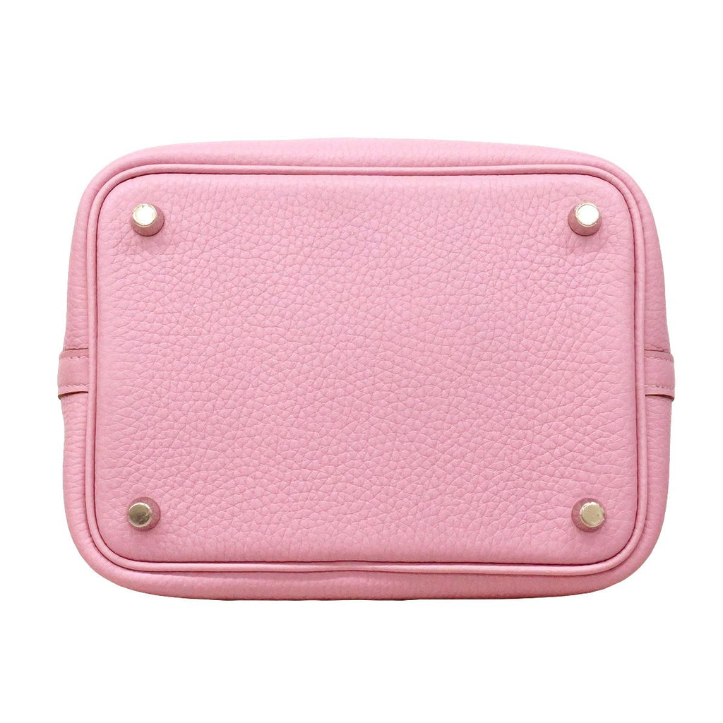 Hermes Handbag Picotin Lock PM Taurillon Clemence Mauve Sylvestre Silver — view 3