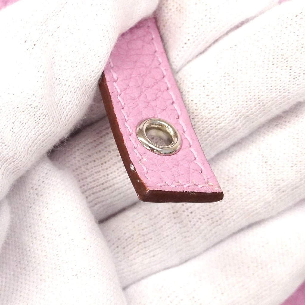 Hermes Handbag Picotin Lock PM Taurillon Clemence Mauve Sylvestre Silver — view 8
