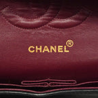 Chanel Shoulder Bag Quilted Lambskin Black Gold — view 5
