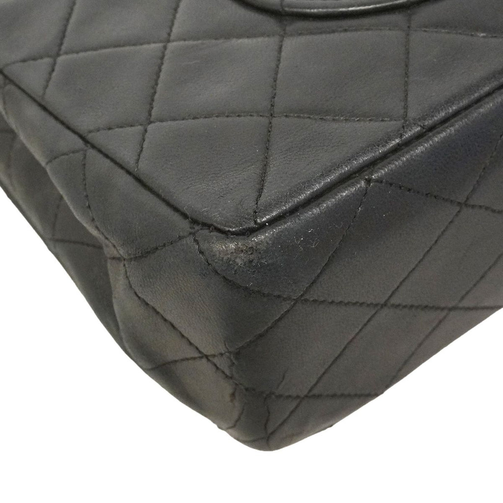 Chanel Shoulder Bag Quilted Lambskin Black Gold — view 6